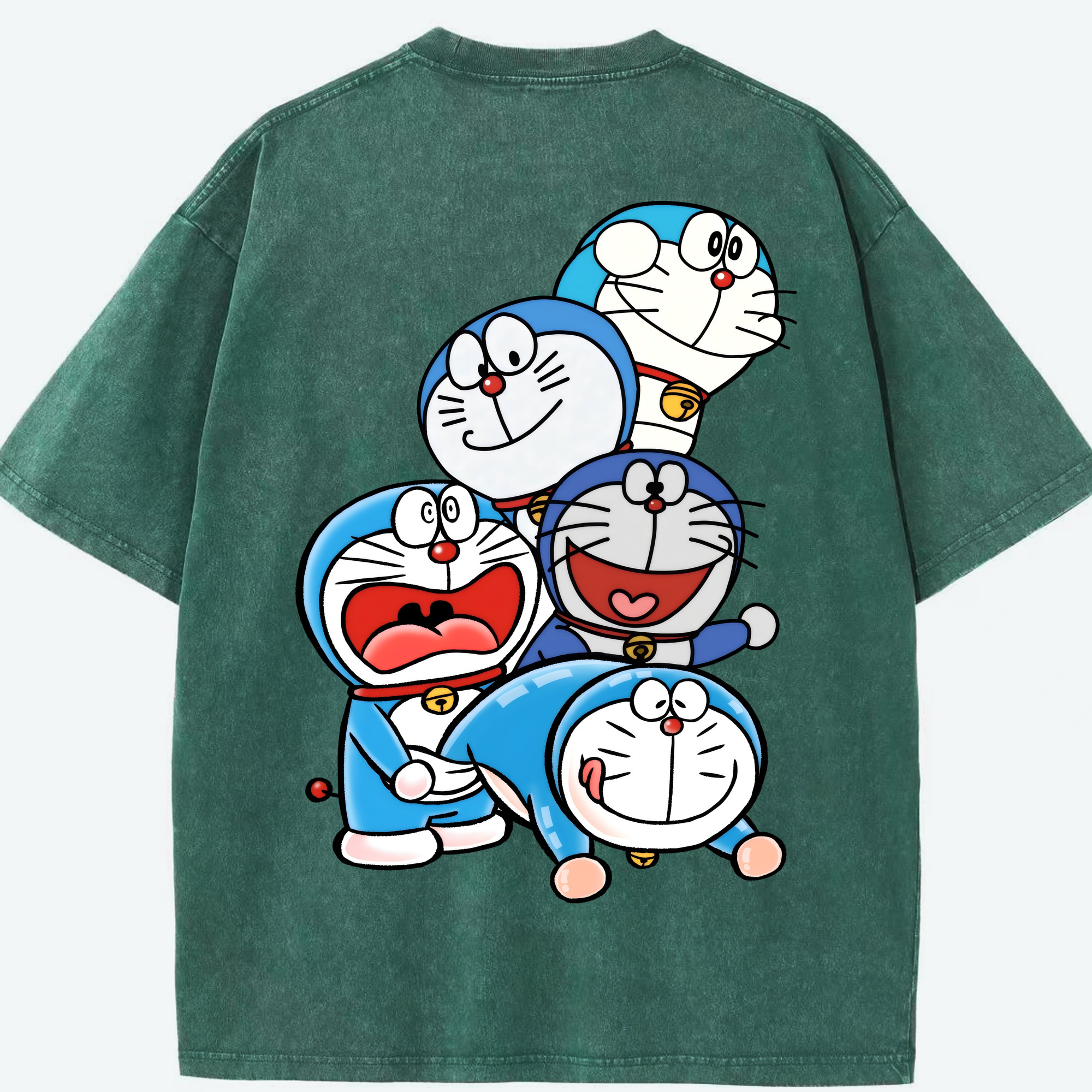 （画像用） ドラえもん Doraemon 綿100% ヴィンテージ風 半袖Tシャツ（背面プリント）